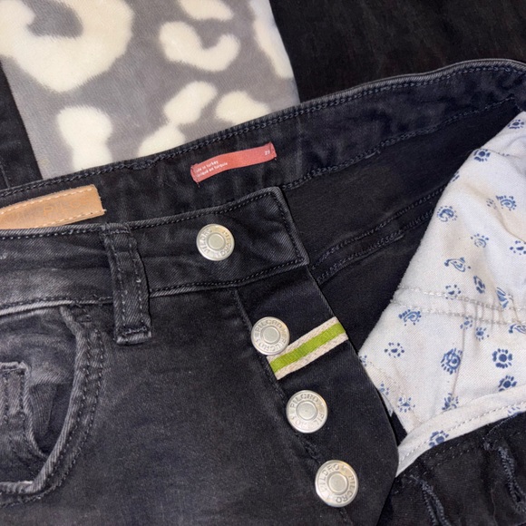 Pilcro the icon flare jean flawed** black sz 29 - Picture 6 of 8